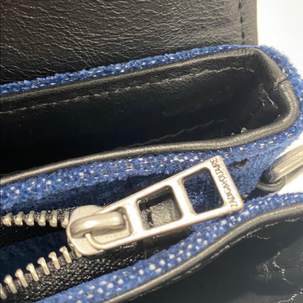 Zadig & Voltaire Kate Denim Wallet On A Chain Crossbody Clutch - Picture 14 of 17